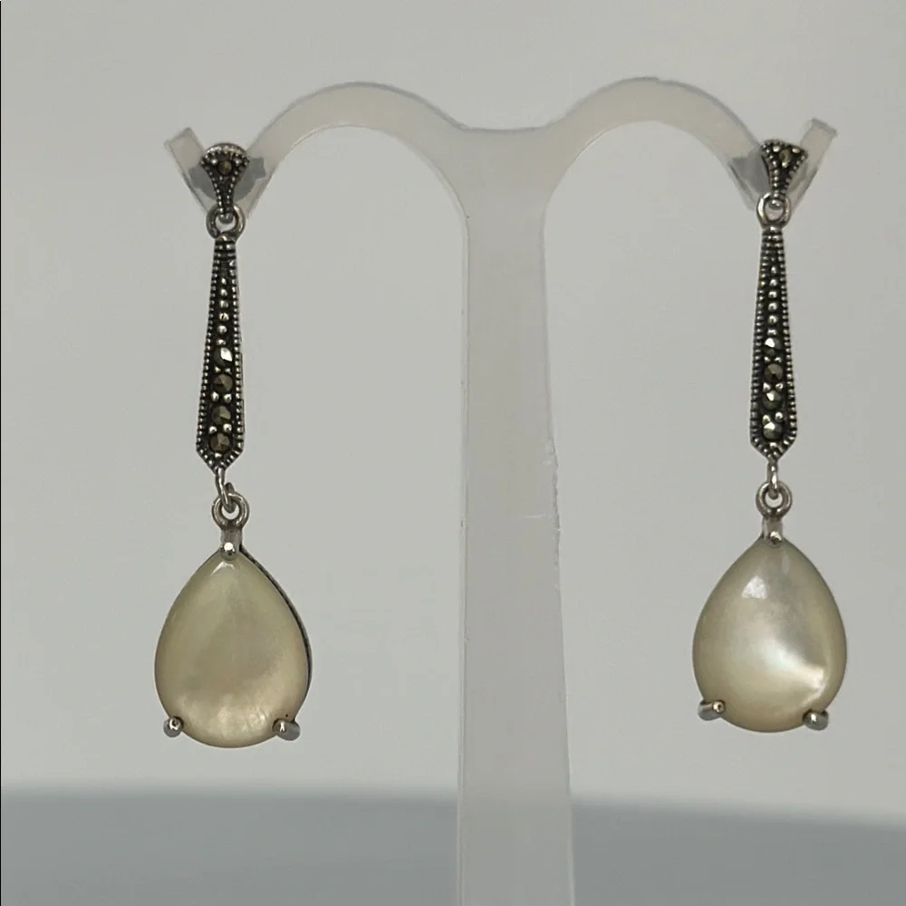 Elegant 925 Elegant Pearl Drop Earrings
